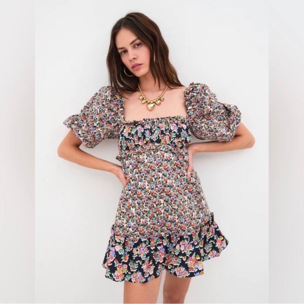 NWOT For love and lemons Hudson floral mini dress